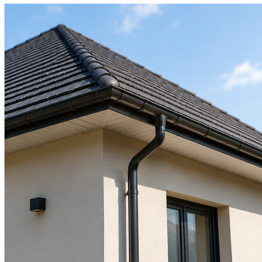 Gouttière installée sur maison