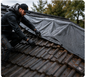 Bâchage toiture urgence