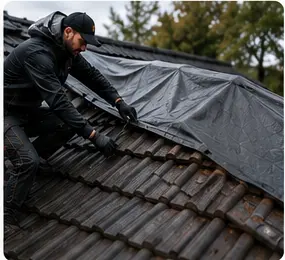 Bâchage toiture urgence