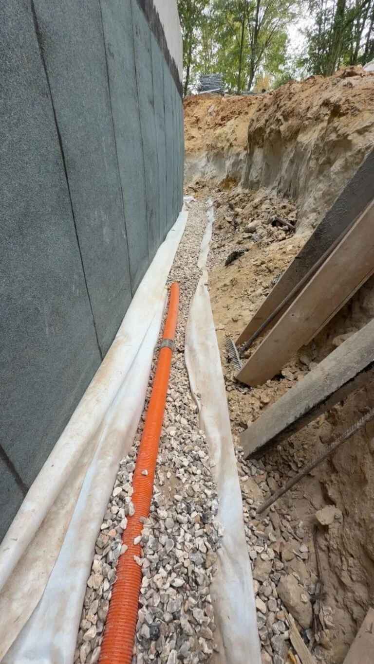Terrassement et drainage périphérique